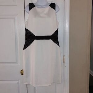 Scarlett Nite white black dress wedding summer graduation party dress Sz 14